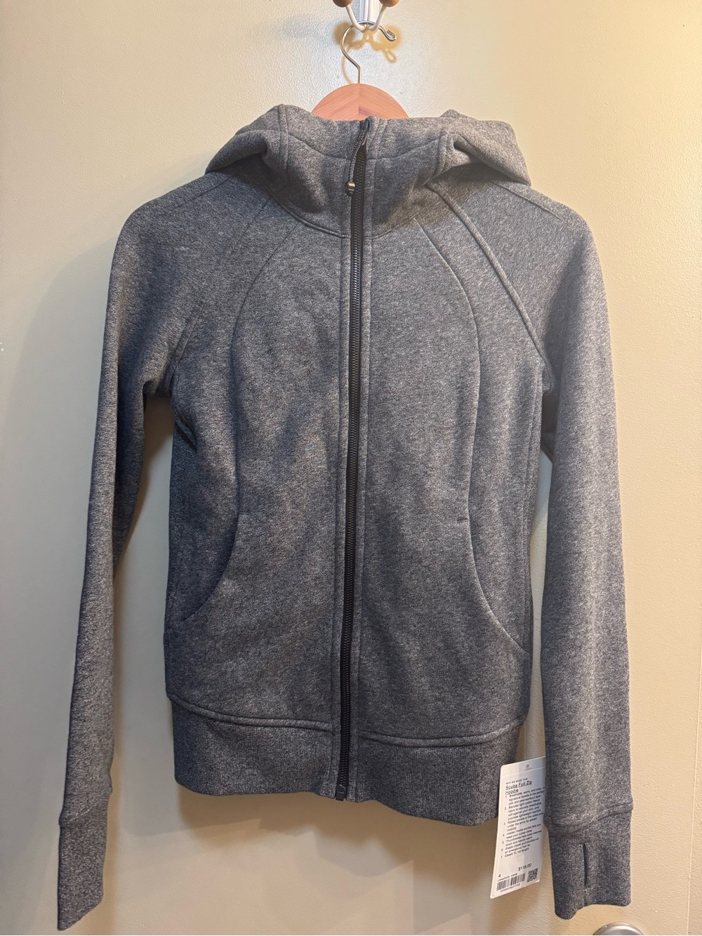 lululemon athletica Heathered Gray Full-Zip Hooded Sweatshirt